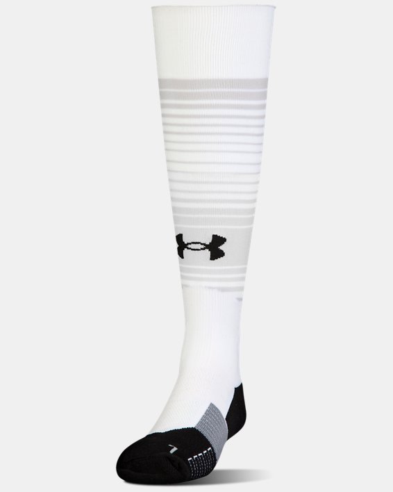 Kids' UA Global Performance Over-The-Calf Soccer Socks, White, pdpMainDesktop image number 2